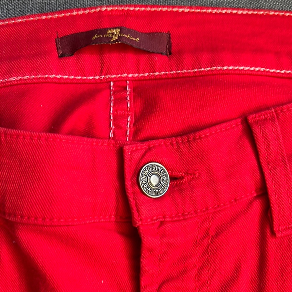 7 for all mankind red jeans